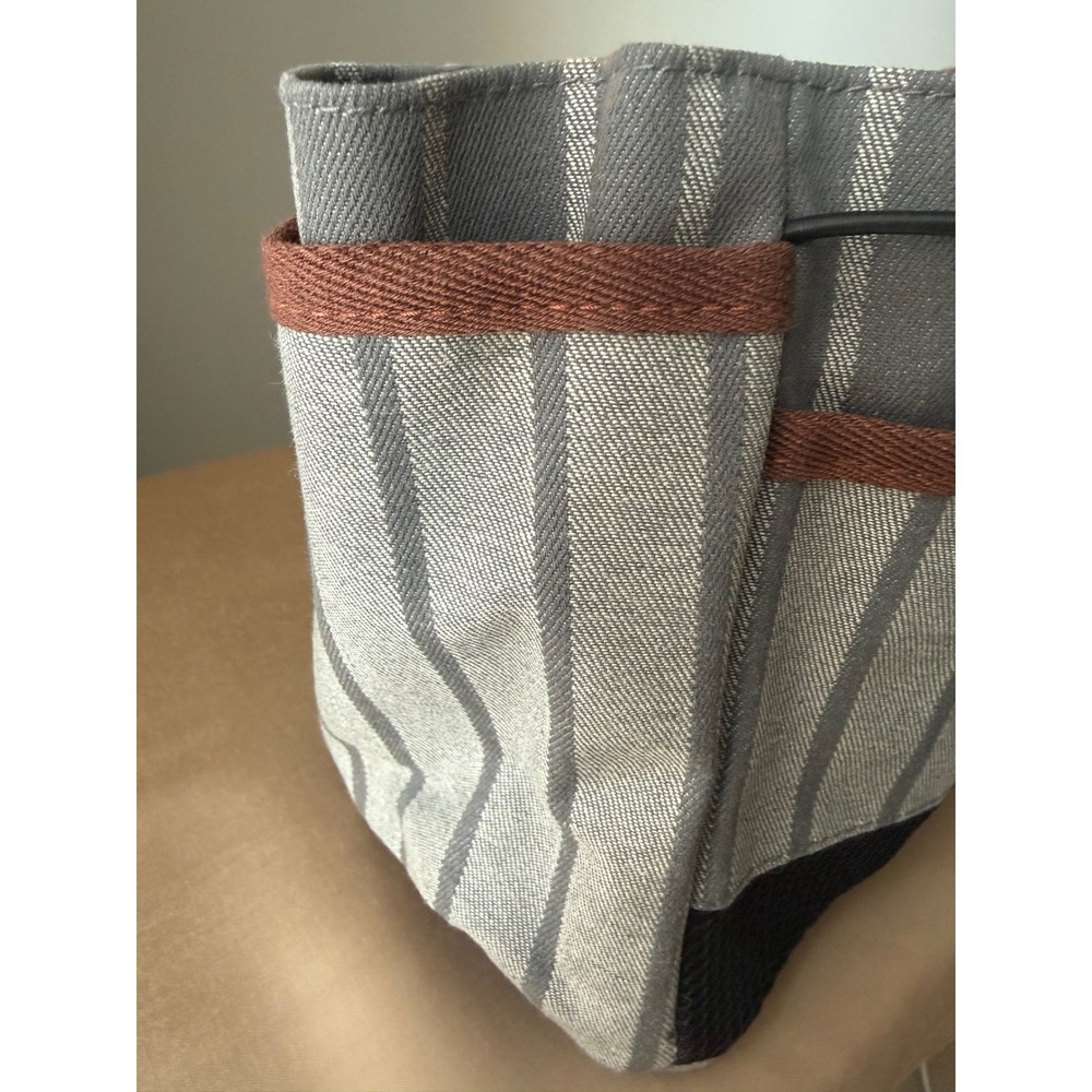 Sophie Conran Burgon & Ball Gardening Tool Bag Grey Ticking Stripe Tote NEW - Picture 9 of 12